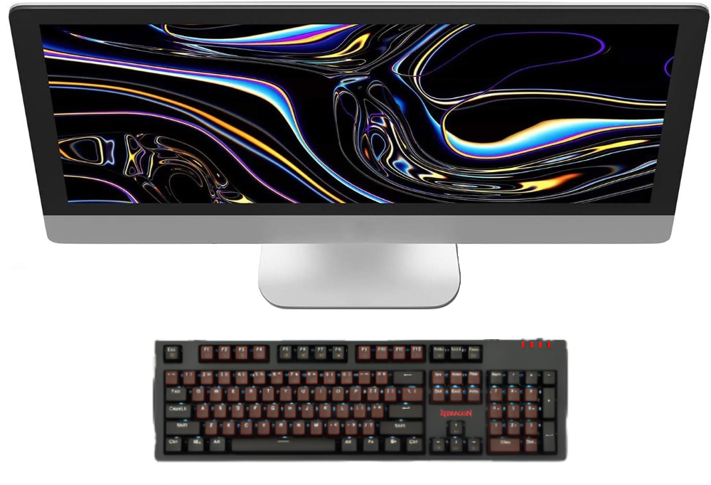 Mechanical Gaming Keyboard Ultra-Fast V-Optical Blue Switches, White Backlit
