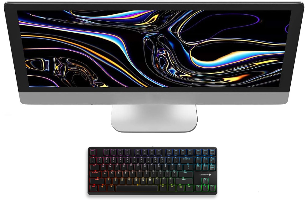 RGB Mechanical Keyboard with MX Red Silent Gold-Crosspoint Key switches - KeysCaps