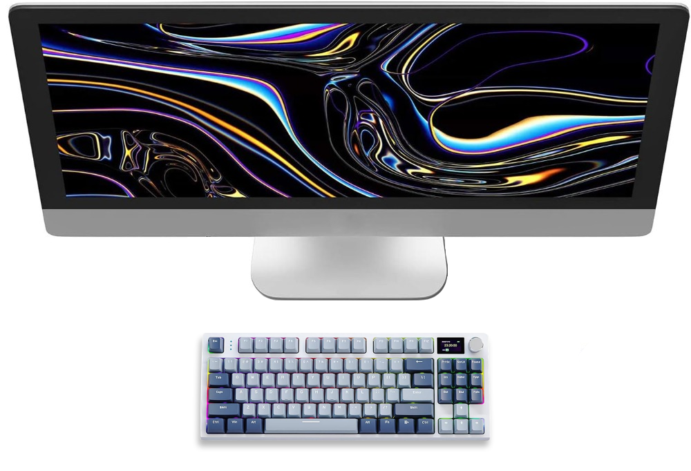Wireless Hot-Swappable Mechanical Keyboard 2.4g With Display Screen - KeysCaps