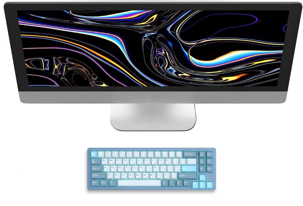 Gaming Mechanical Keyboard Wireless Hot-Swappable Aluminum Creamy Bluetooth/2.4G - KeysCaps