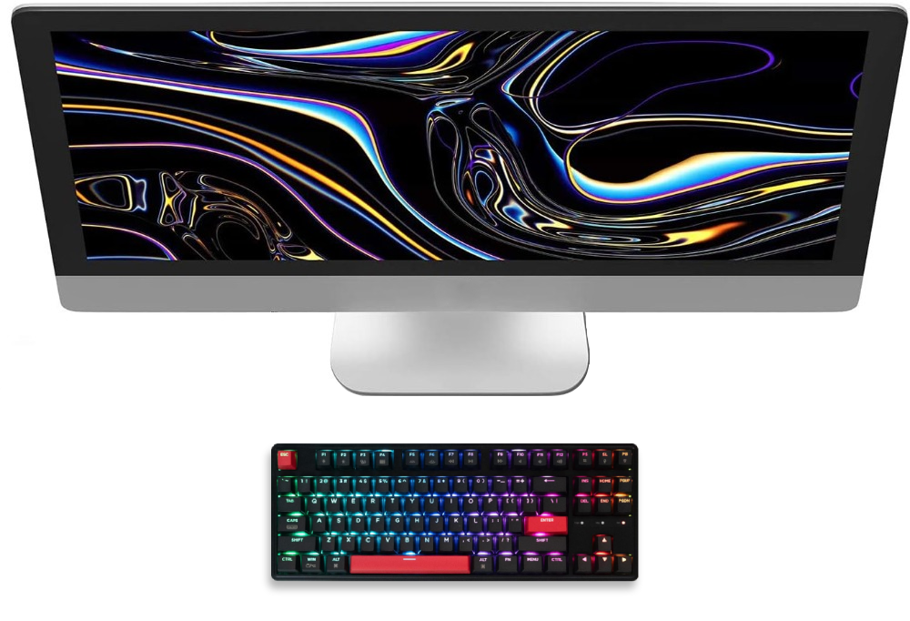 Custom Gaming Keyboard Programmable 87 Keys Compact TKL Layout - KeysCaps