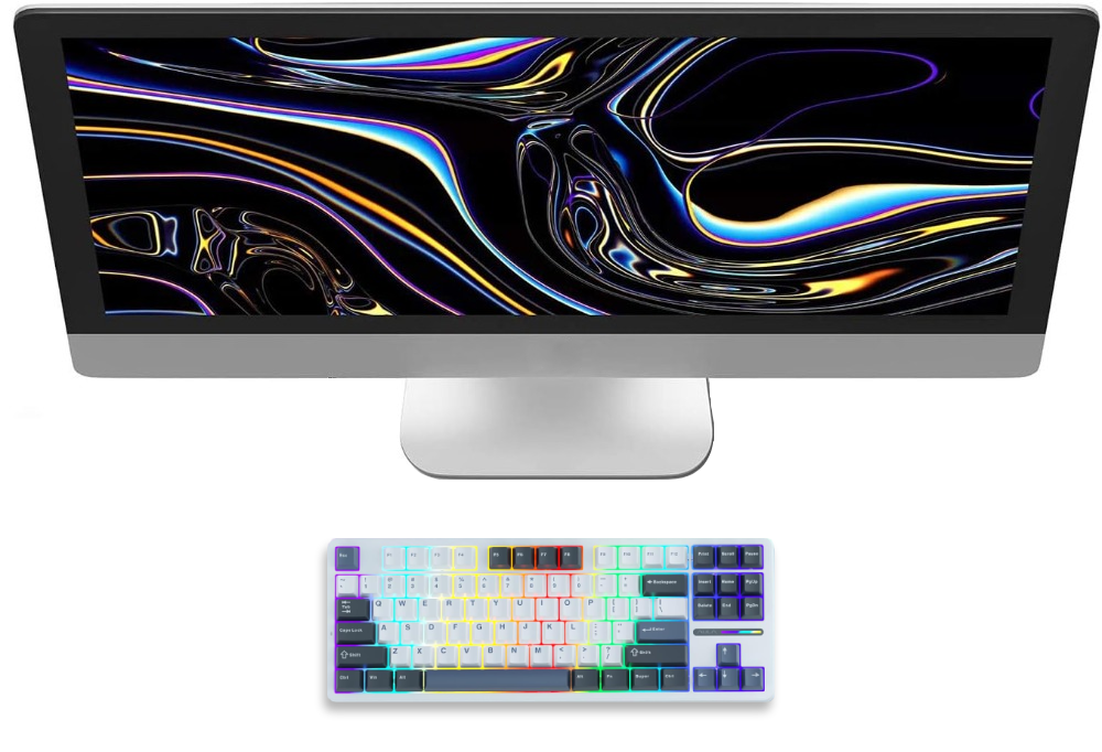 Wireless Custom Mechanical Gaming Keyboard Hot Swappable 2.4Ghz - KeysCaps