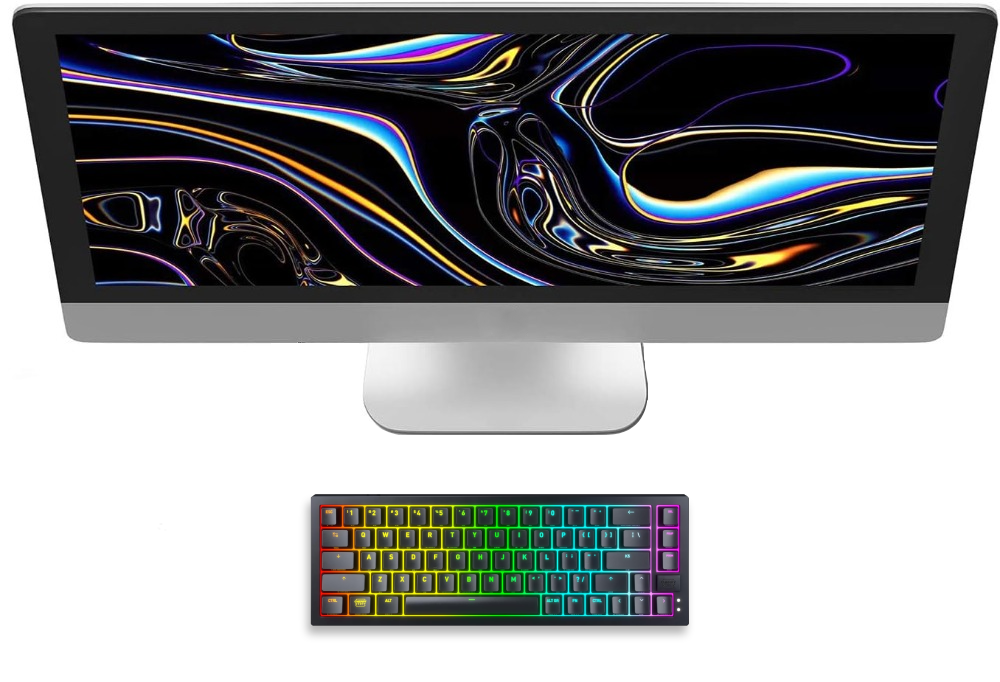 Compact Mechanical Gaming Keyboard 65% Hot-Swappable - KeysCaps