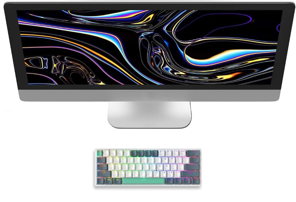 Wireless Mechanical Keyboard 60% Hot-swappable Tri-mode RGB Wireless - KeysCaps