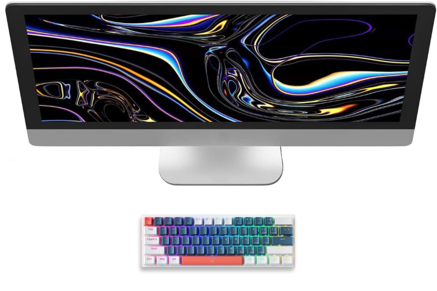 Mini Gaming Mechanical Keyboard 60% Form Hot-Swappable RGB Backlit - KeysCaps