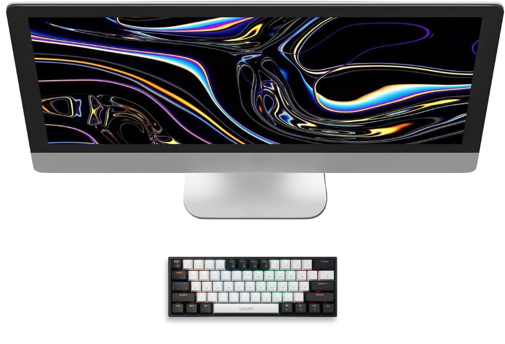 Mini Backlit RGB Gaming Mechanical Keyboard 60% Custom Keycap Hotswap - KeysCaps