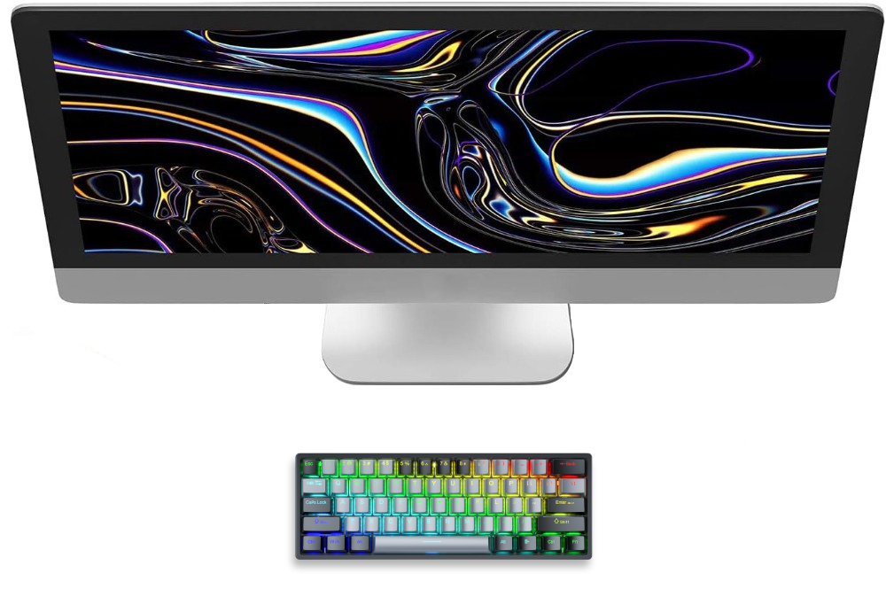 Mechanical Gaming Keyboard 60% Hot-swap RGB Customized Layout - KeysCaps