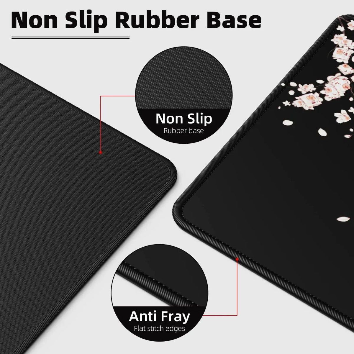 Gaming Mouse Pad, Mouse Pad with Stitched Edges and Non-Slip Rubber Base, Extended Mouse Pad - Keys Caps