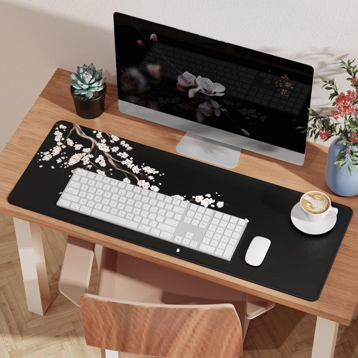 Gaming Mouse Pad, Mouse Pad with Stitched Edges and Non-Slip Rubber Base, Extended Mouse Pad - Keys Caps