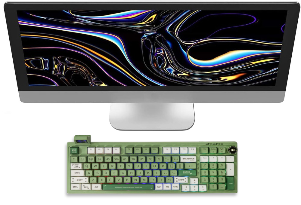 2.4G/USB-C Mechanical Keyboard with Customizable Display Screen - KeysCaps