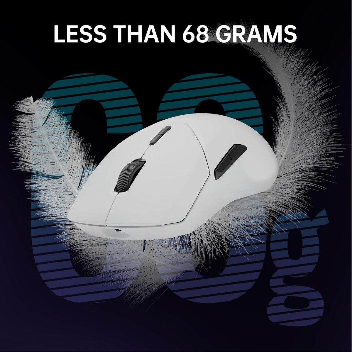 4K Wireless Gaming Mouse 26000 DPI Lightweight 180h Battery Life, On - Board Memory - Keys Caps