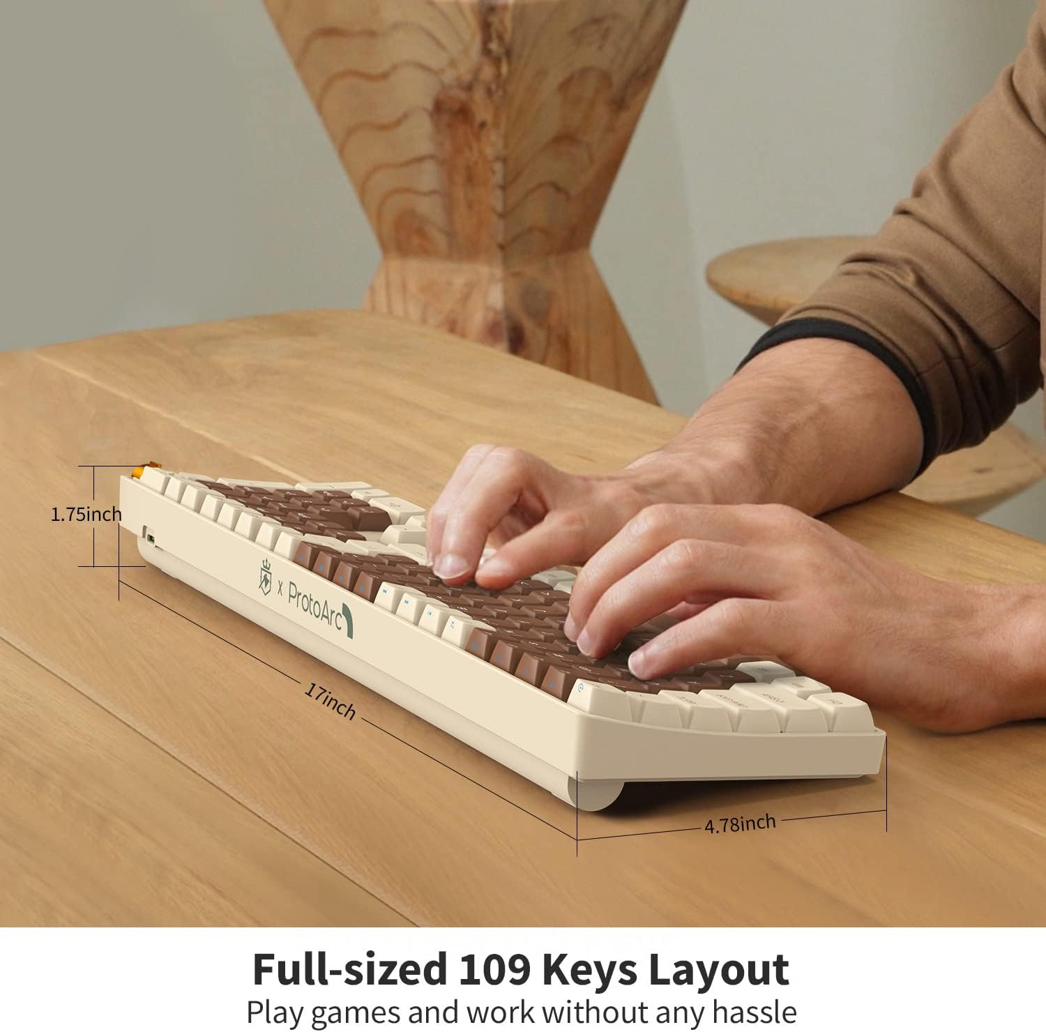 Wireless Mechanical Keyboard Hot Swappable Wireless RGB, PBT Keycaps - KeysCaps