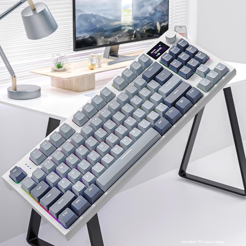 Wireless Hot-Swappable Mechanical Keyboard 2.4g With Display Screen - KeysCaps