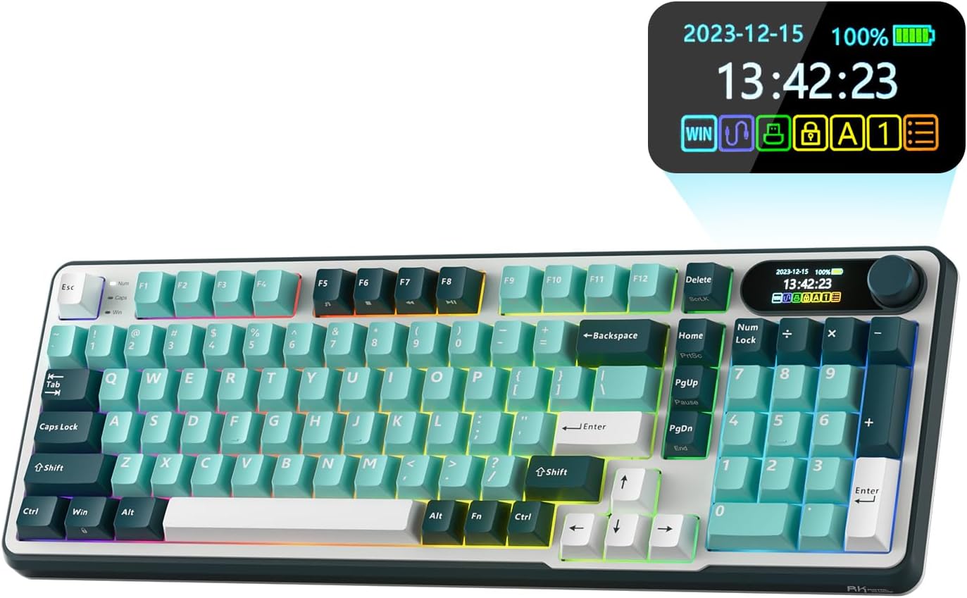Wireless Mechanical Keyboard BT/2.4G/USB-C Hot Swappable - KeysCaps