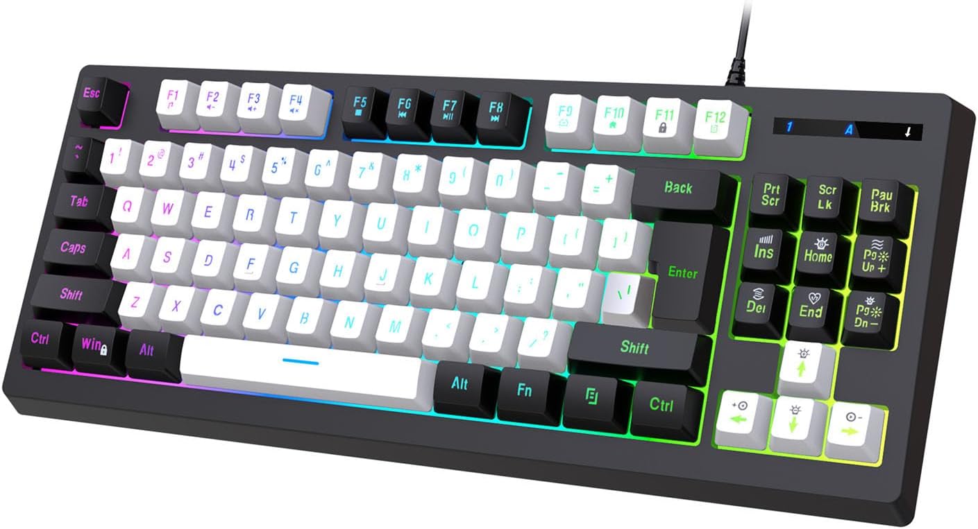 Luminous Gaming Mechanical Keyboard E-Sports RGB Wired 87 Keys