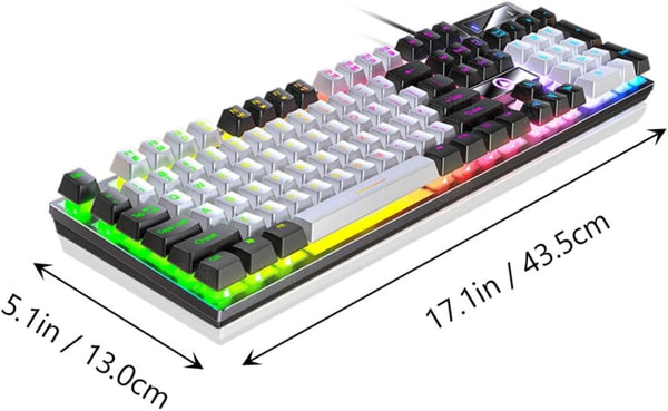 Backlit RGB Mechanical Keyboard Wired for Gaming | KeysCaps