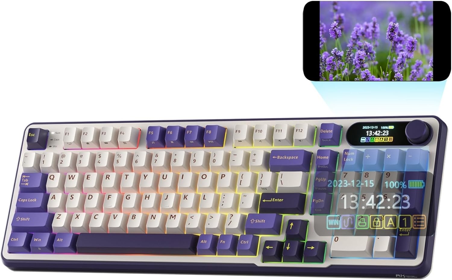 Wireless Mechanical Keyboard BT/2.4G/USB-C Hot Swappable - KeysCaps