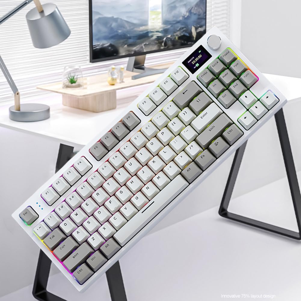 Wireless Hot-Swappable Mechanical Keyboard 2.4g With Display Screen
