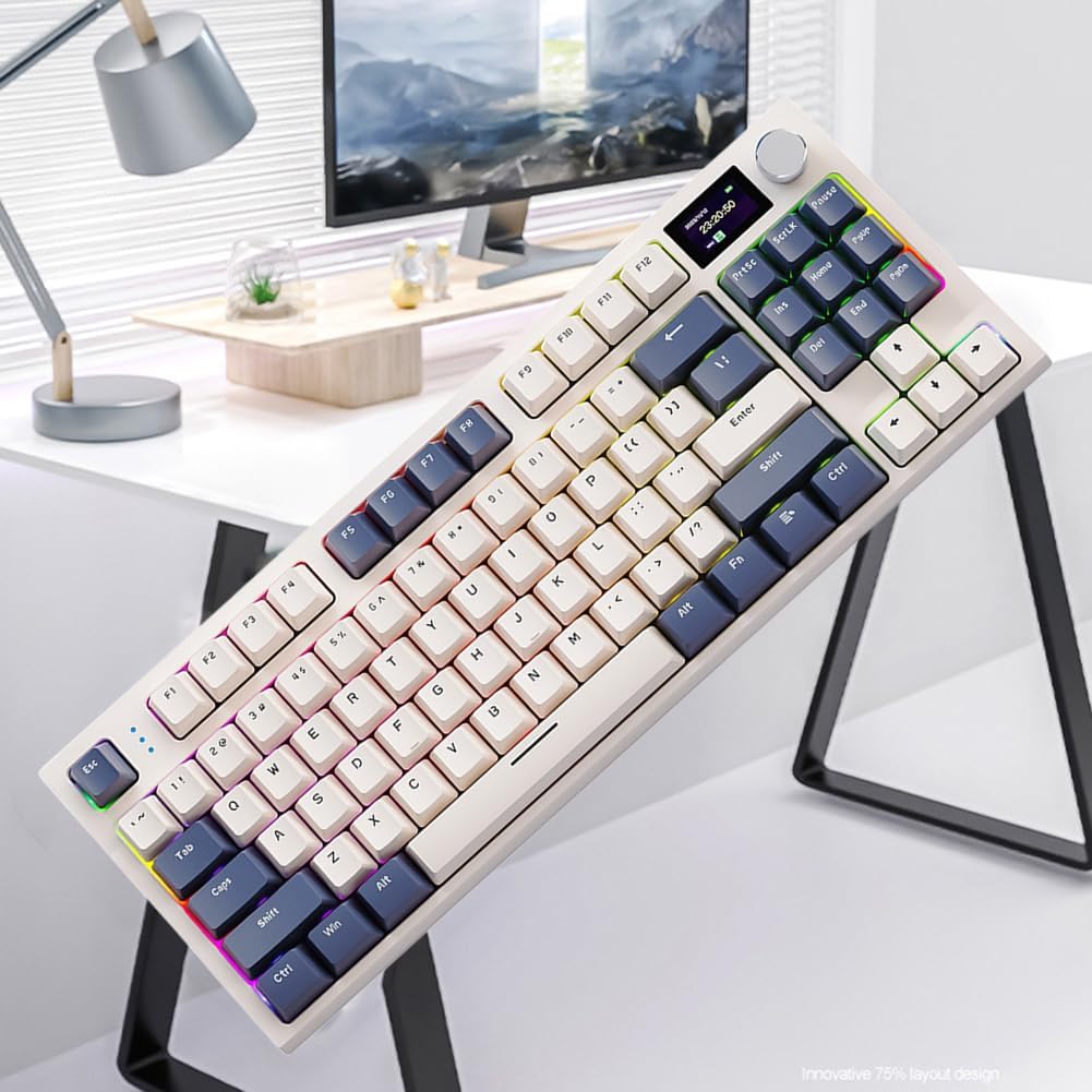 Wireless Hot-Swappable Mechanical Keyboard 2.4g With Display Screen - KeysCaps