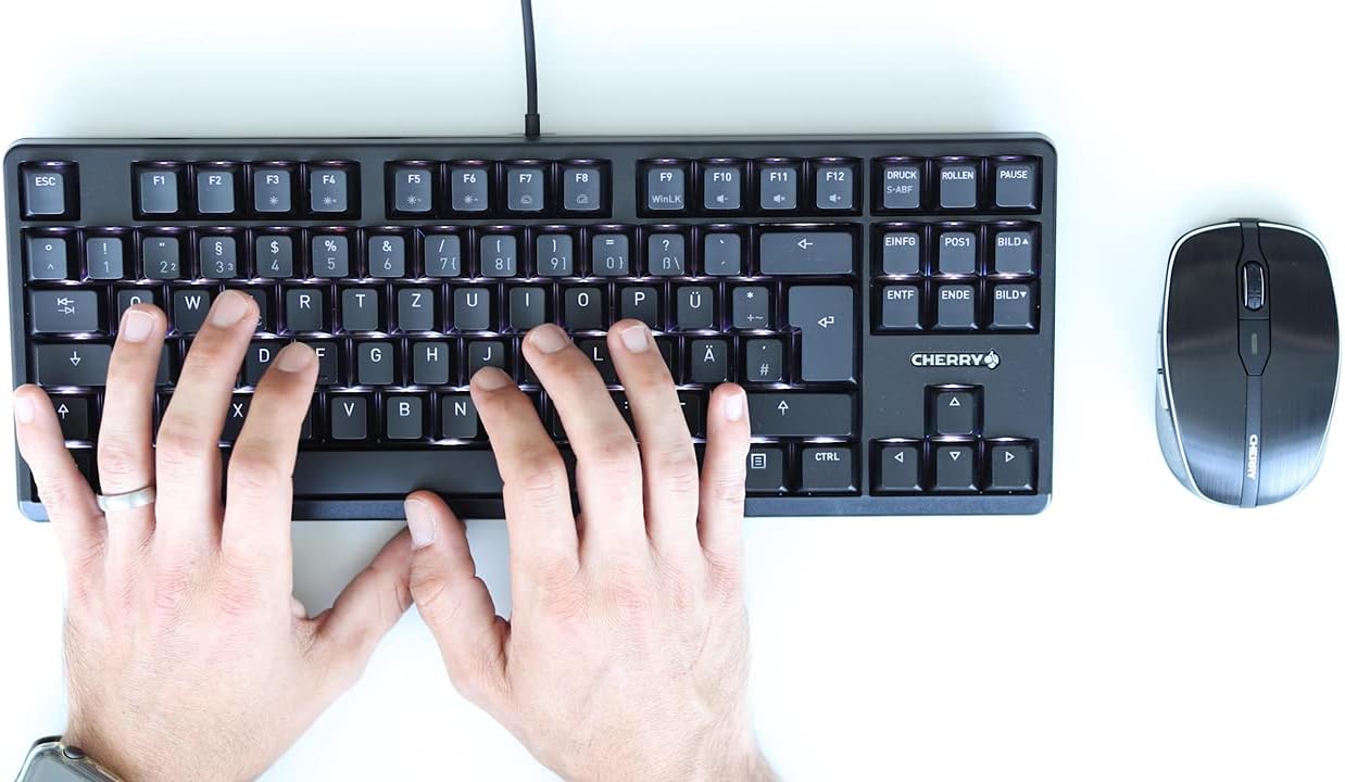RGB Mechanical Keyboard with MX Red Silent Gold-Crosspoint Key switches - KeysCaps