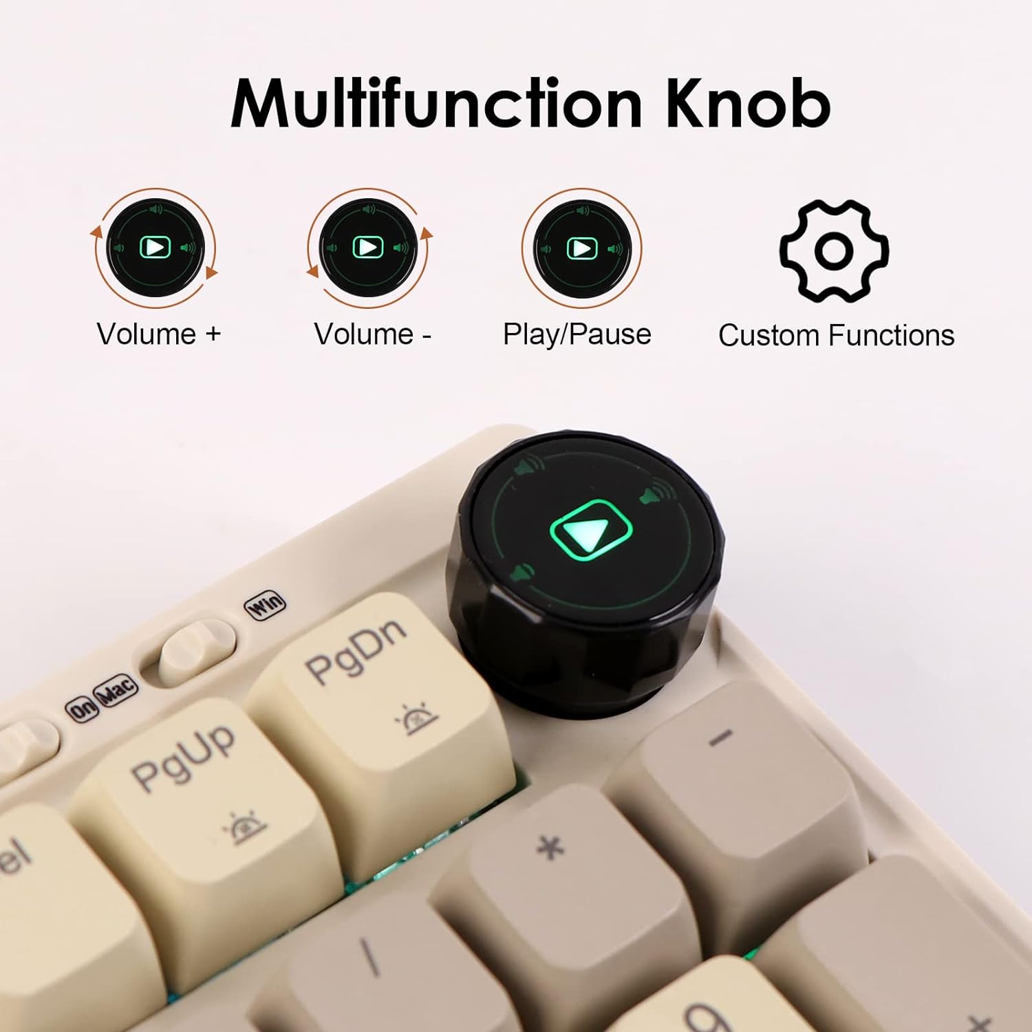 2.4G/USB-C Mechanical Keyboard with Customizable Display Screen - KeysCaps