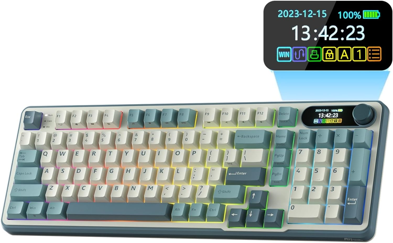 Wireless Mechanical Keyboard BT/2.4G/USB-C Hot Swappable - KeysCaps