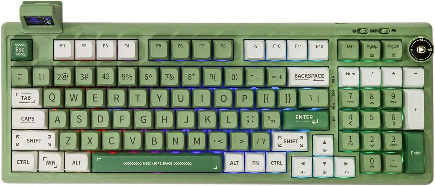 2.4G/USB-C Mechanical Keyboard with Customizable Display Screen - KeysCaps
