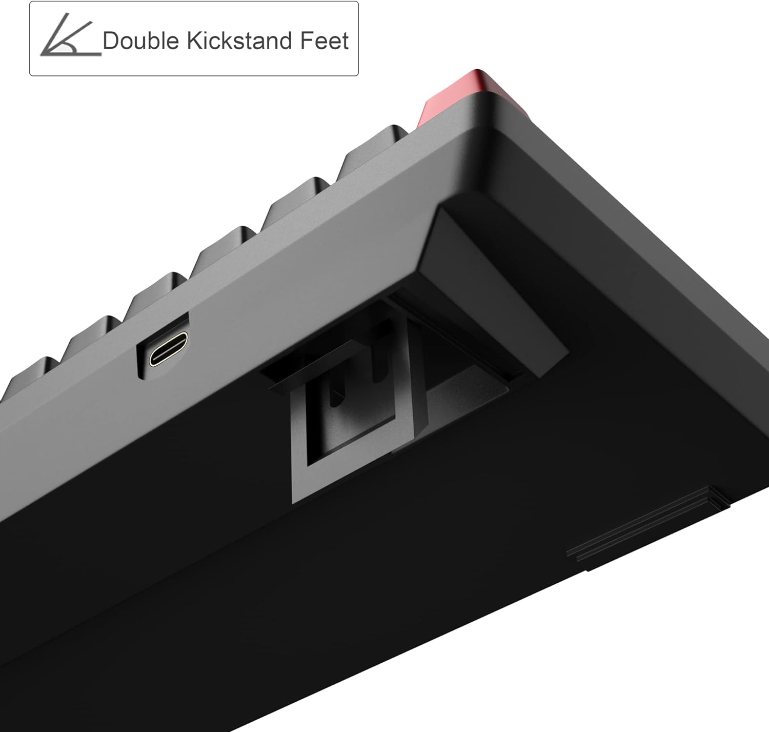 Portable Mechanical Gaming Keyboard LED Backlit Compact 68 Keys - KeysCaps