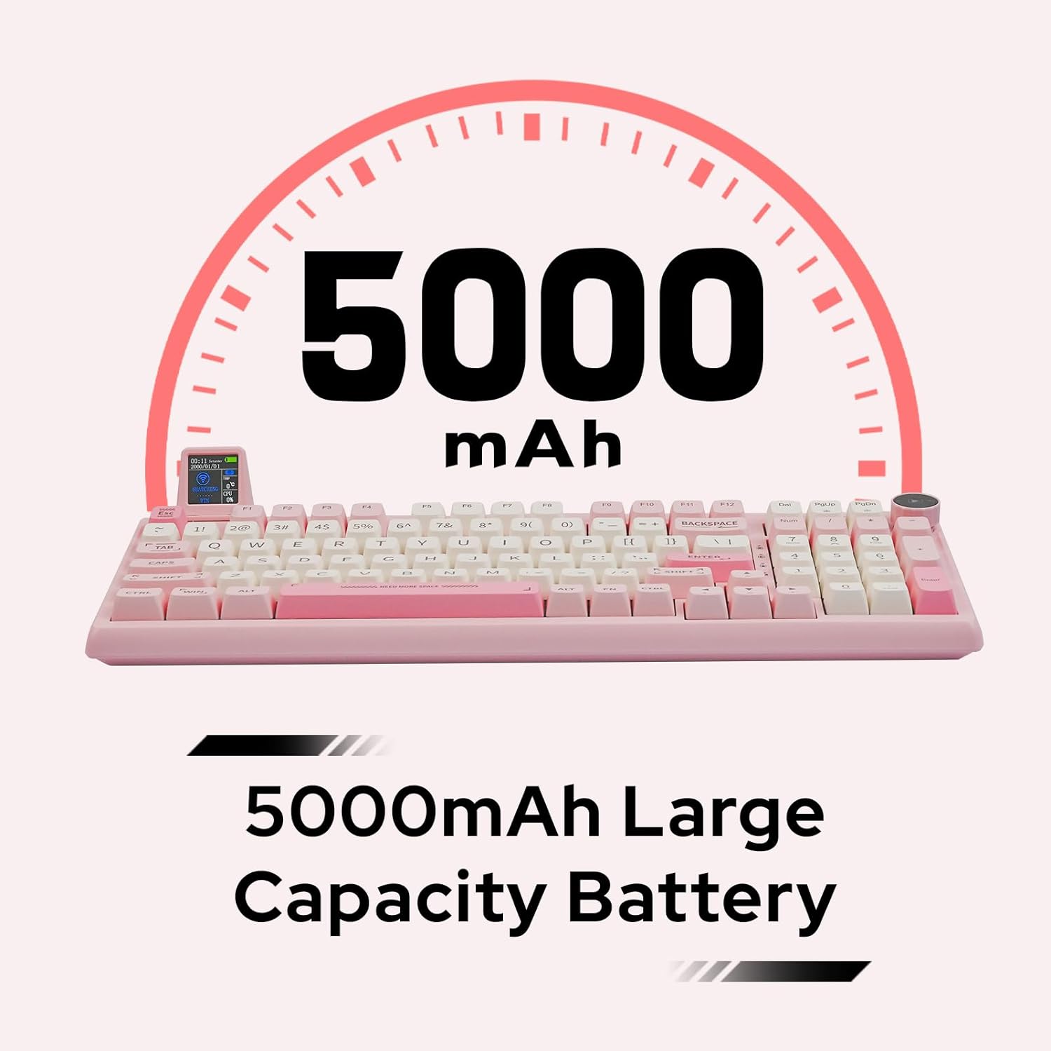 2.4G/USB-C Mechanical Keyboard with Customizable Display Screen - KeysCaps