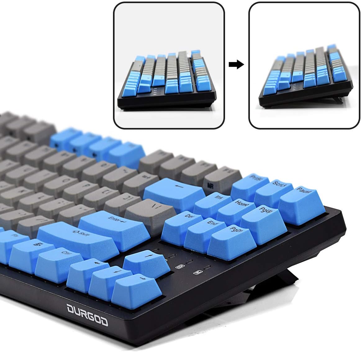 Wired Mechanical Gaming Keyboard - 87 Key - Double Shot PBT - KeysCaps