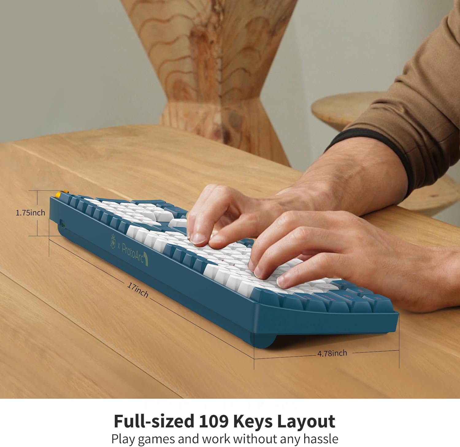 Wireless Mechanical Keyboard Hot Swappable Wireless RGB, PBT Keycaps
