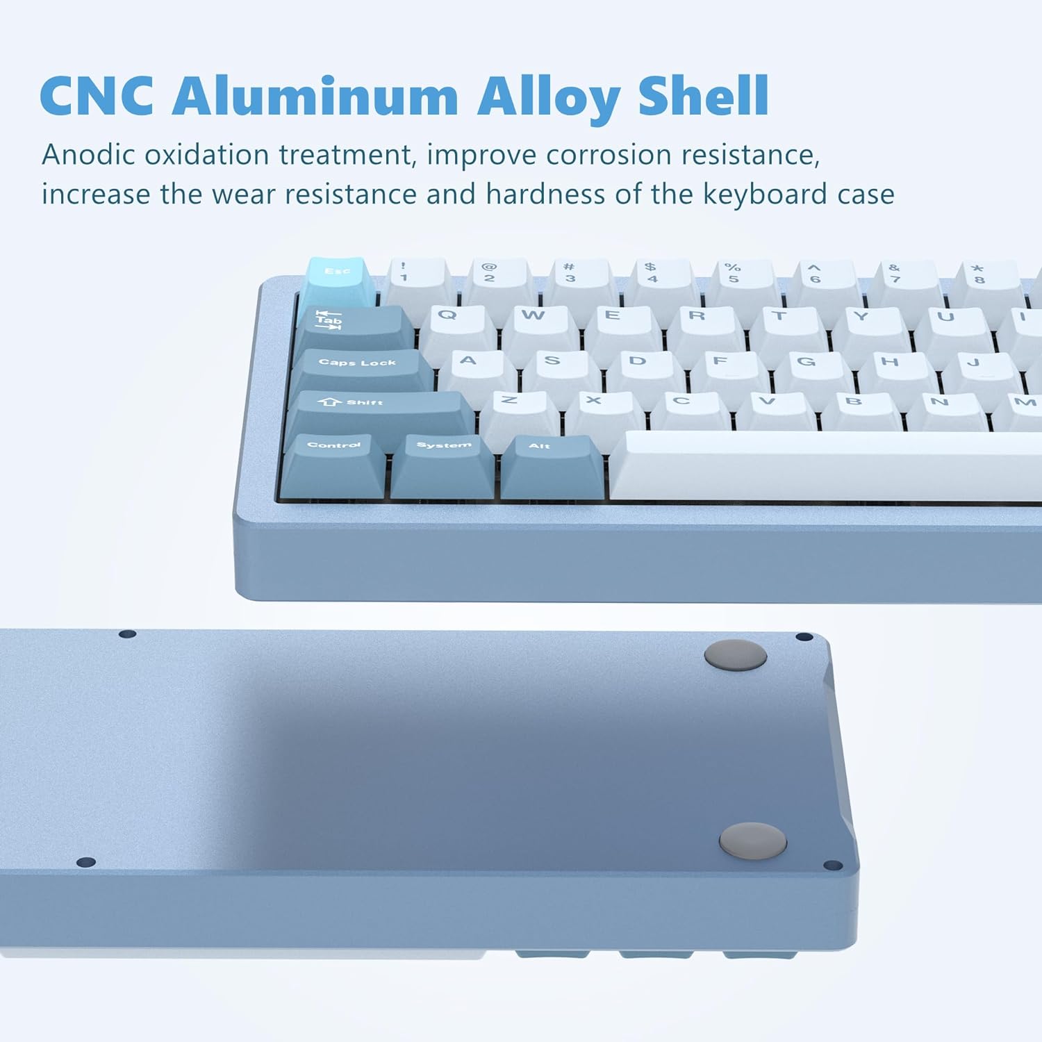 Gaming Mechanical Keyboard Wireless Hot-Swappable Aluminum Creamy Bluetooth/2.4G - KeysCaps