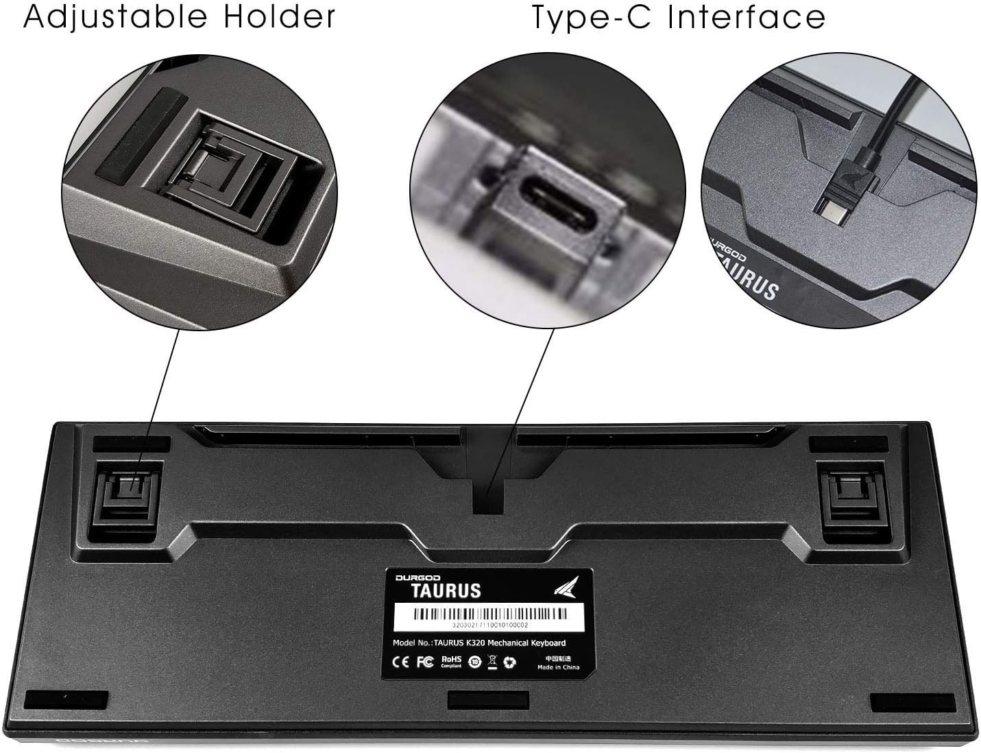 Wired Mechanical Gaming Keyboard - 87 Key - Double Shot PBT - KeysCaps