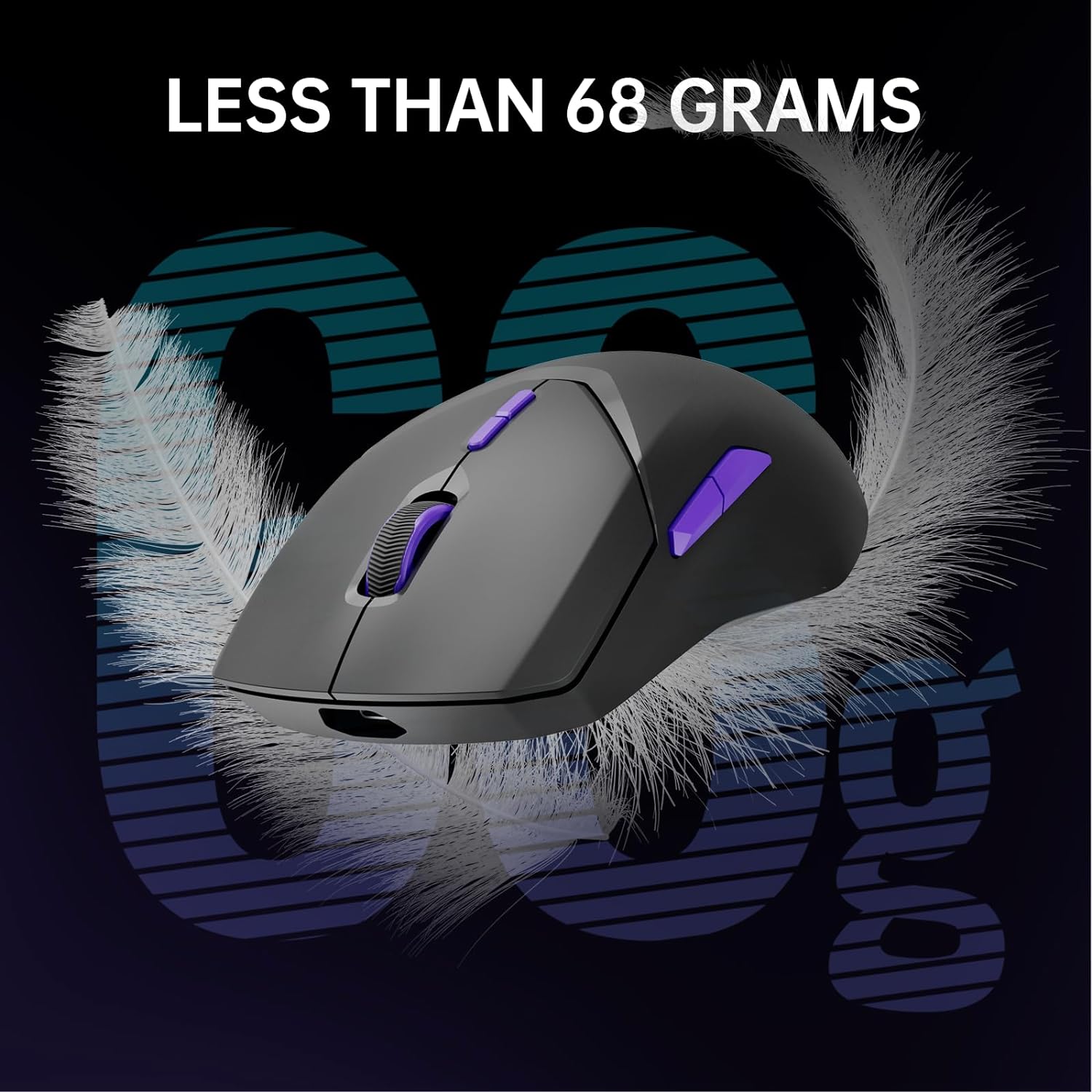 4K Wireless Gaming Mouse 26000 DPI Lightweight 180h Battery Life, On-Board Memory - KeysCaps