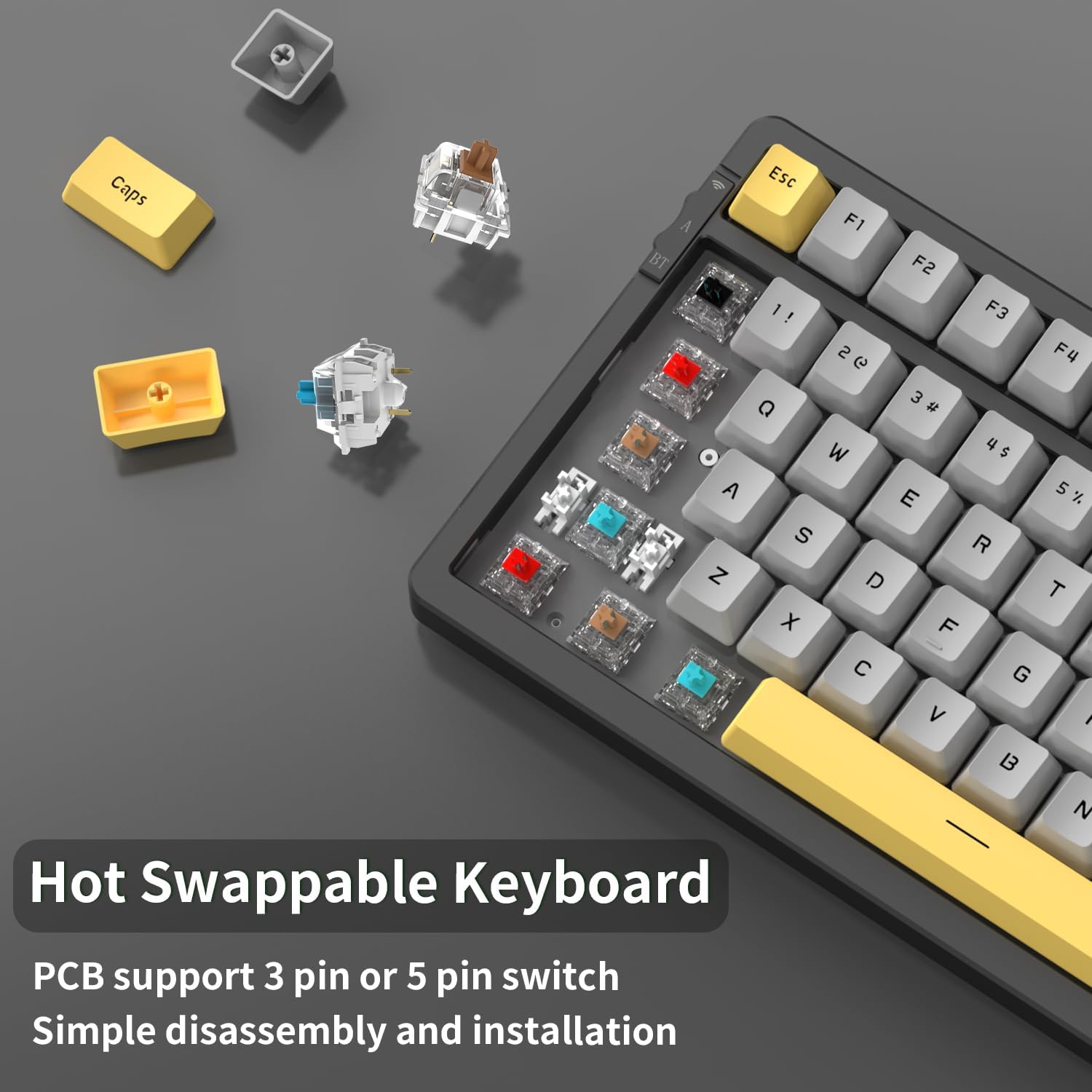 Gaming Hot Swap Mechanical Keyboard 5.0 Wireless