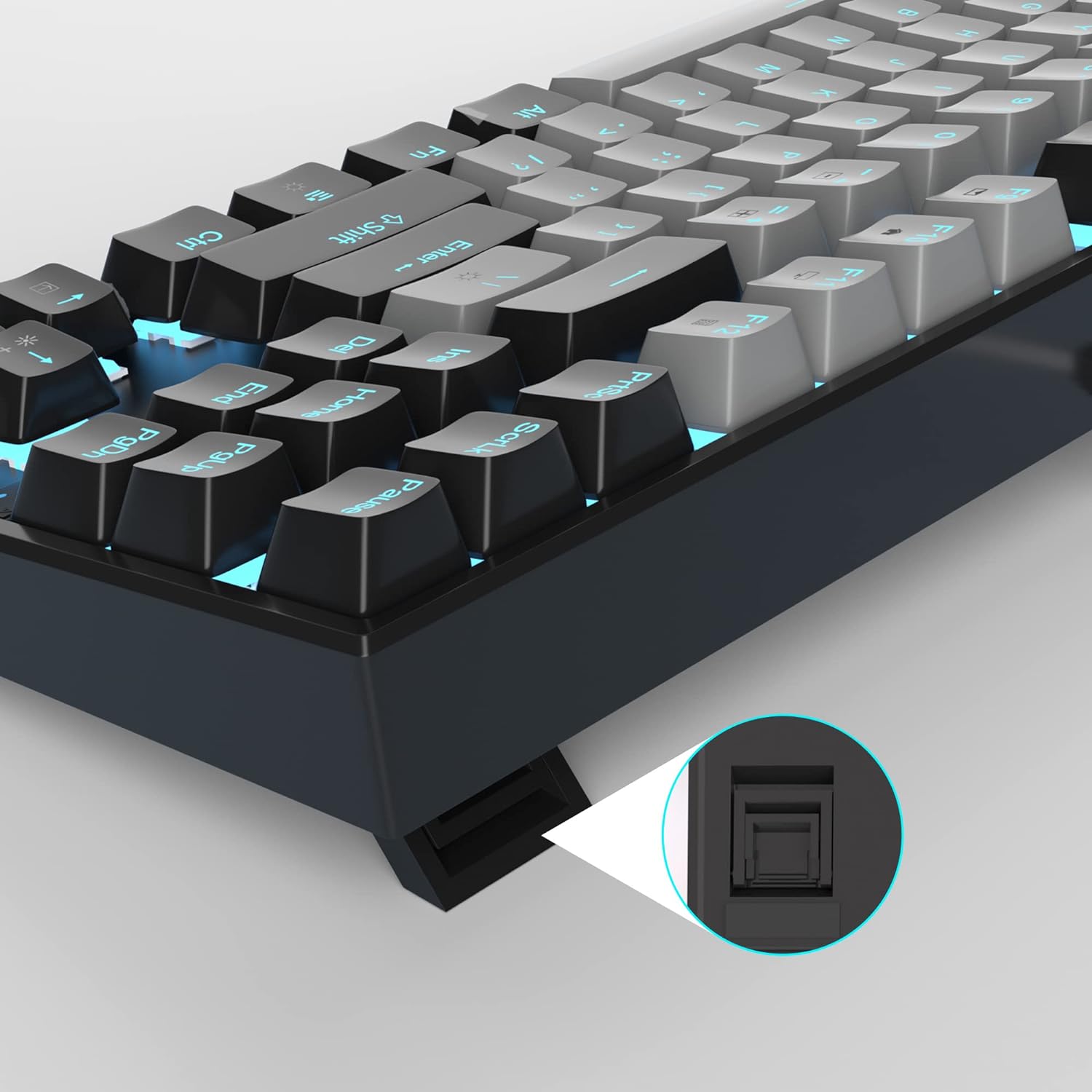 Mechanical Gaming Keyboard LED Backlit Compact TKL Wired