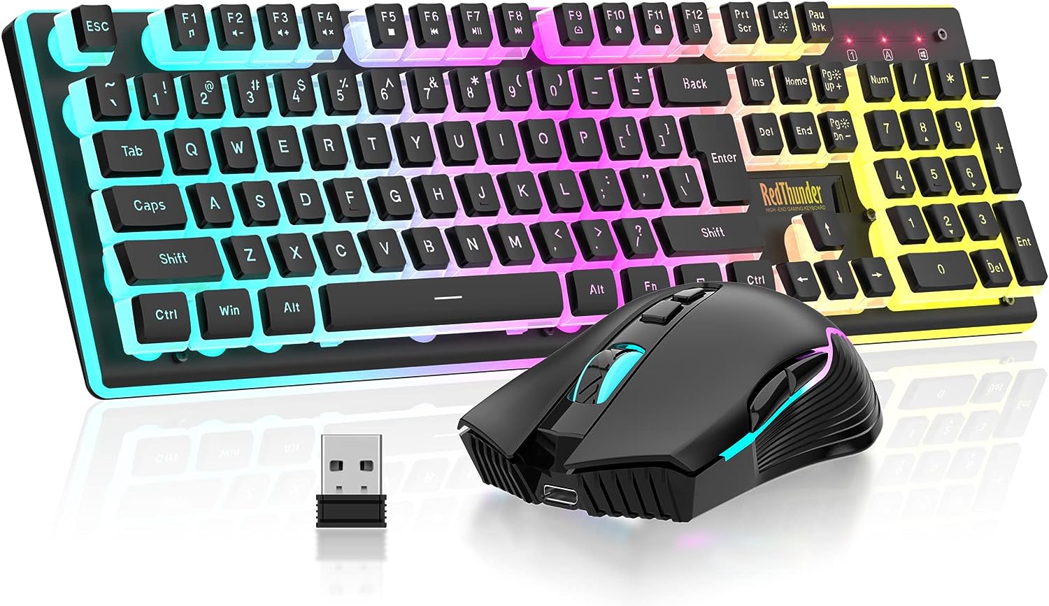 Wireless Gaming Rechargeable Keyboard & Mouse Combo