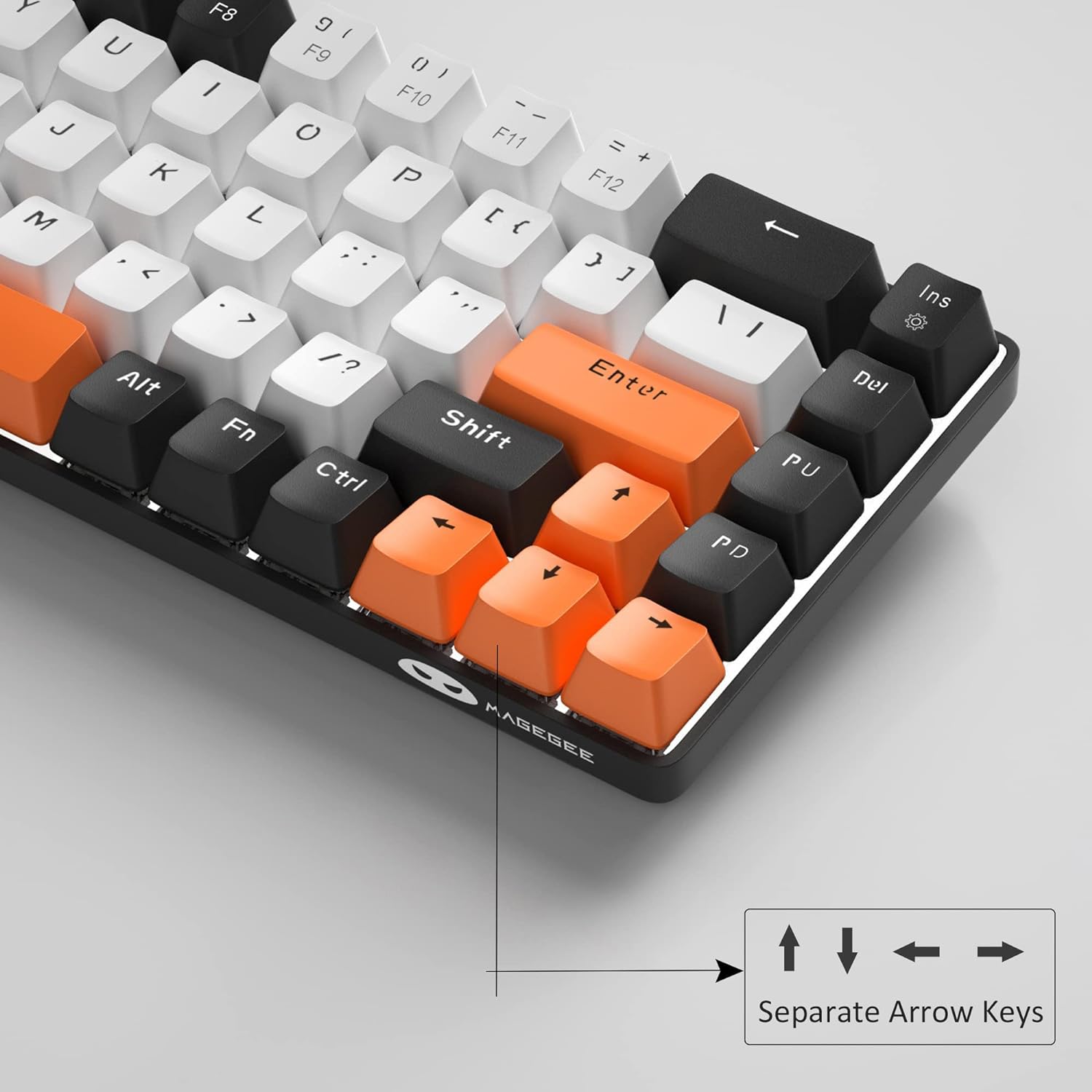 Portable Mechanical Gaming Keyboard LED Backlit Compact 68 Keys - KeysCaps