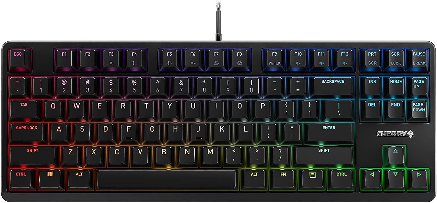 RGB Mechanical Keyboard with MX Red Silent Gold-Crosspoint Key switches - KeysCaps