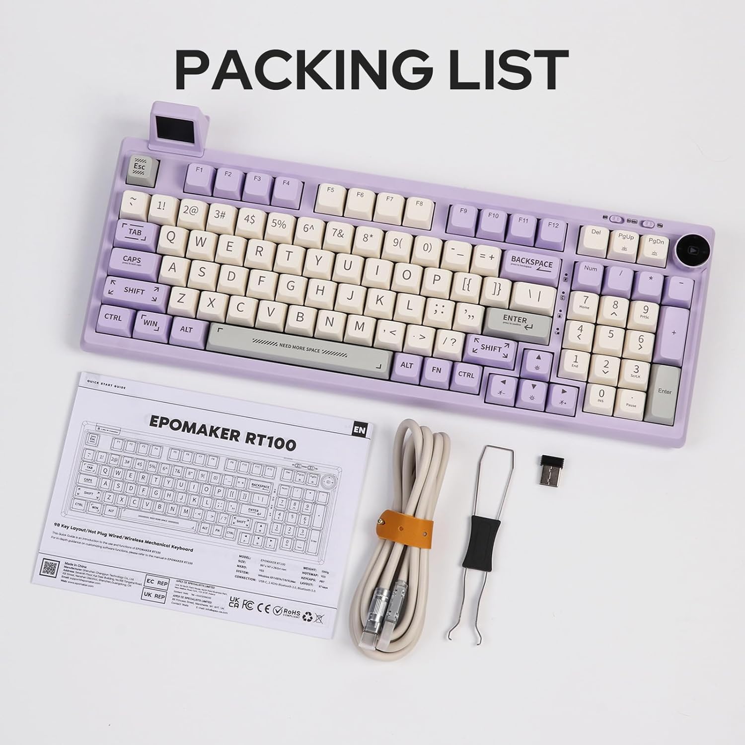 2.4G/USB-C Mechanical Keyboard with Customizable Display Screen - KeysCaps