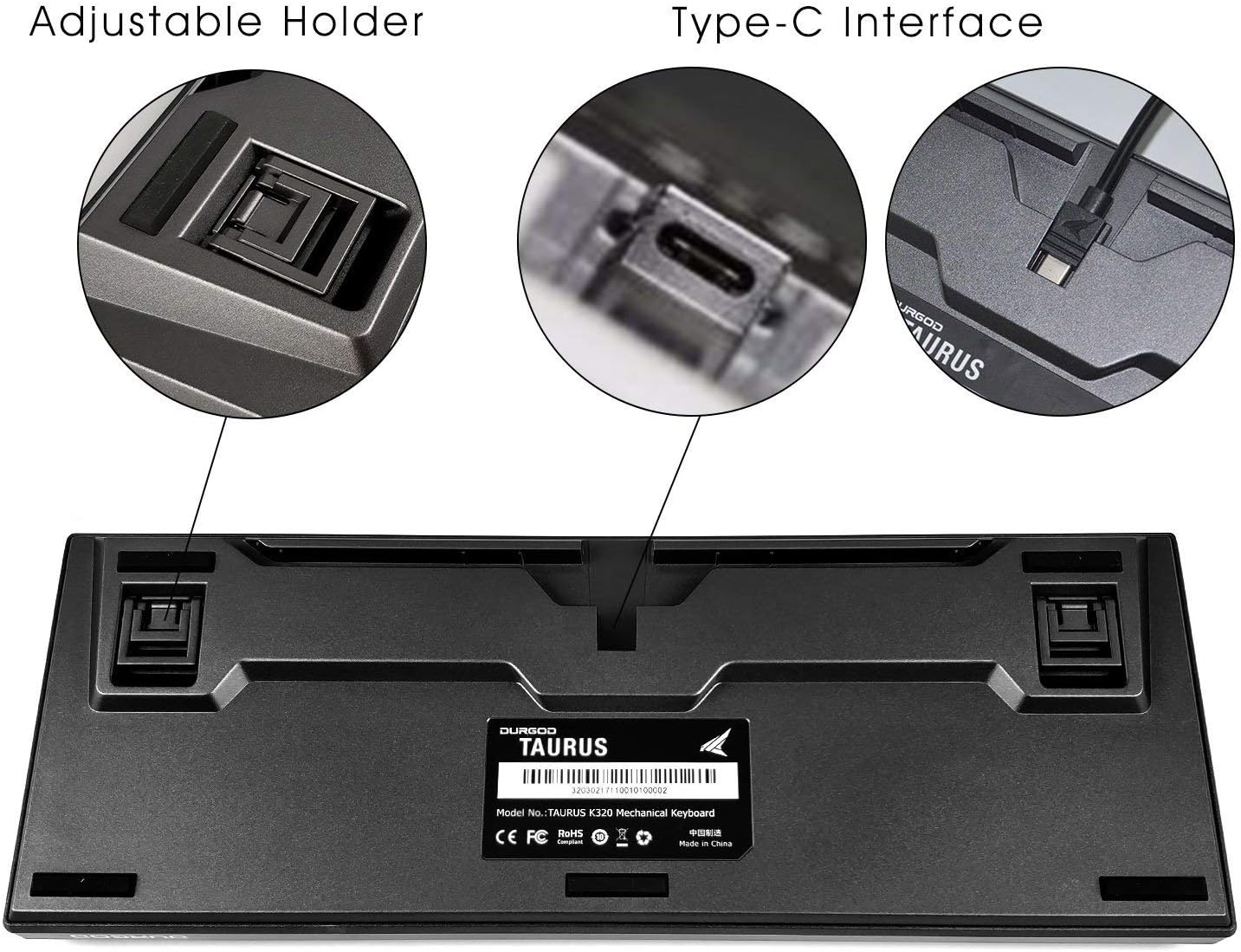 Wired Mechanical Gaming Keyboard - 87 Key - Double Shot PBT - KeysCaps