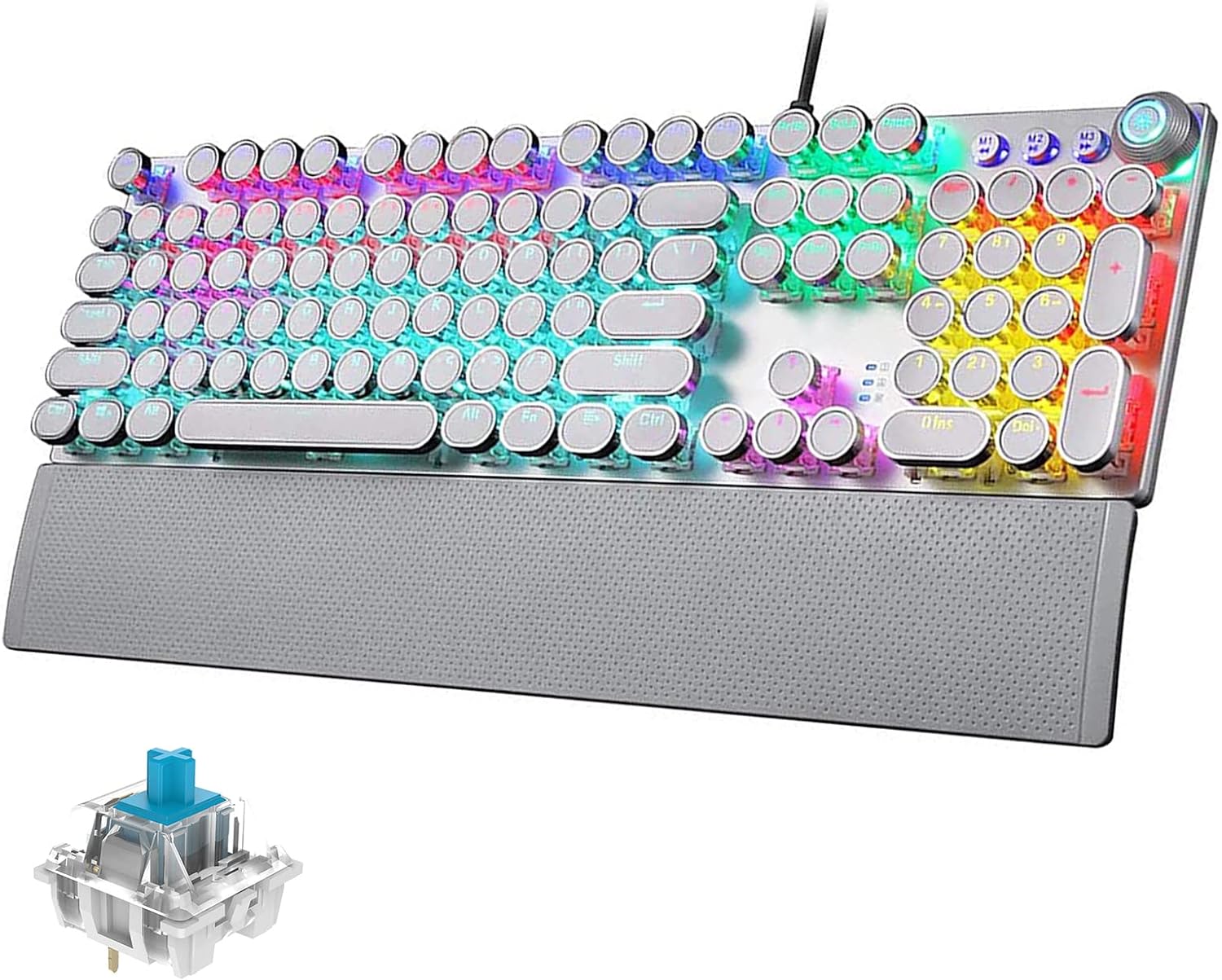 Mechanical Backlit Gaming Keyboard Wired 104 keys - KeysCaps
