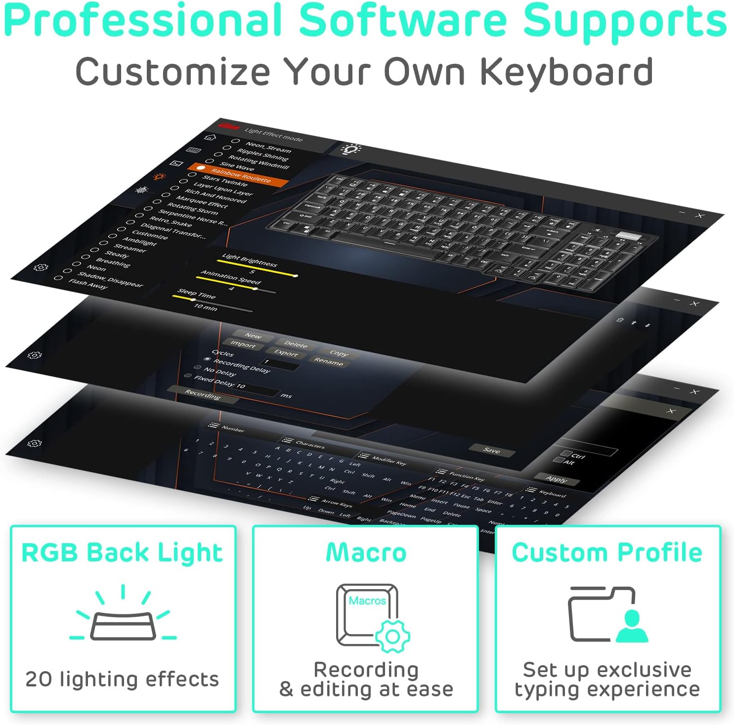 Wireless Triple Mode Hot Swappable Mechanical Gaming Keyboard w/Wrist Rest - KeysCaps