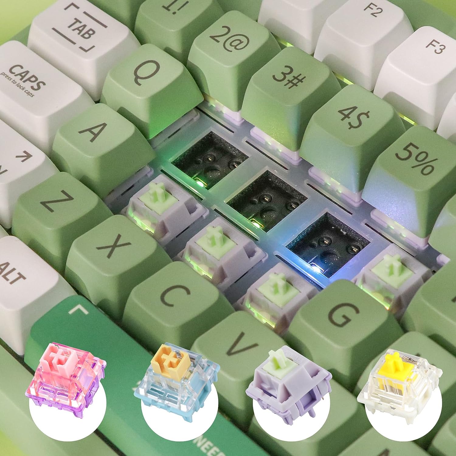 2.4G/USB-C Mechanical Keyboard with Customizable Display Screen - KeysCaps