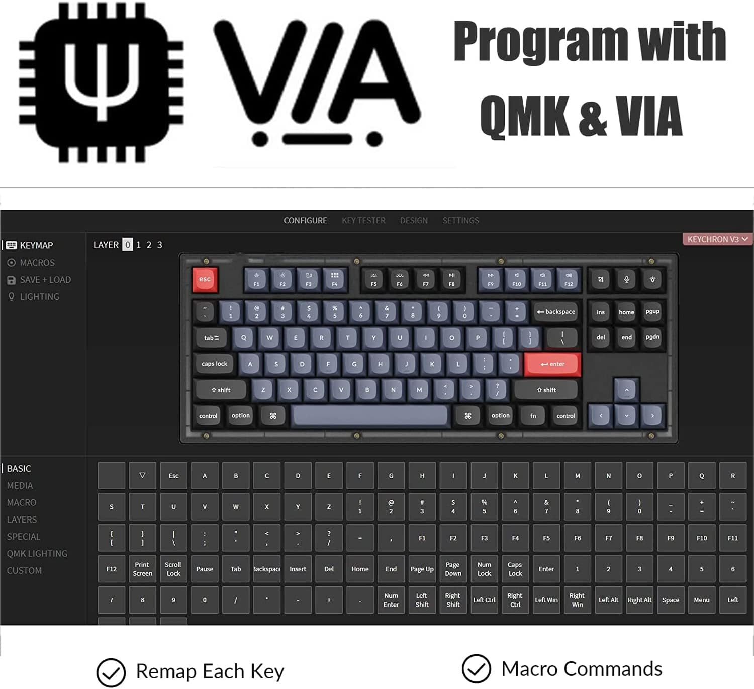 TKL 80% Layout Custom Wired Mechanical Keyboard - KeysCaps