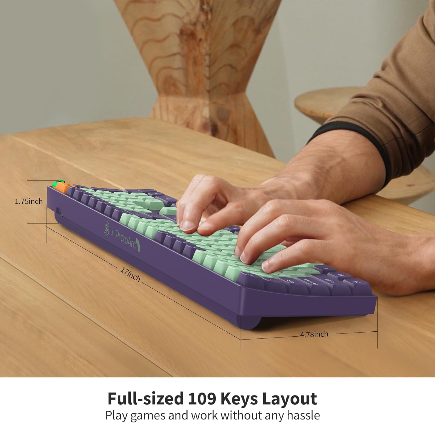 Wireless Mechanical Keyboard Hot Swappable Wireless RGB, PBT Keycaps