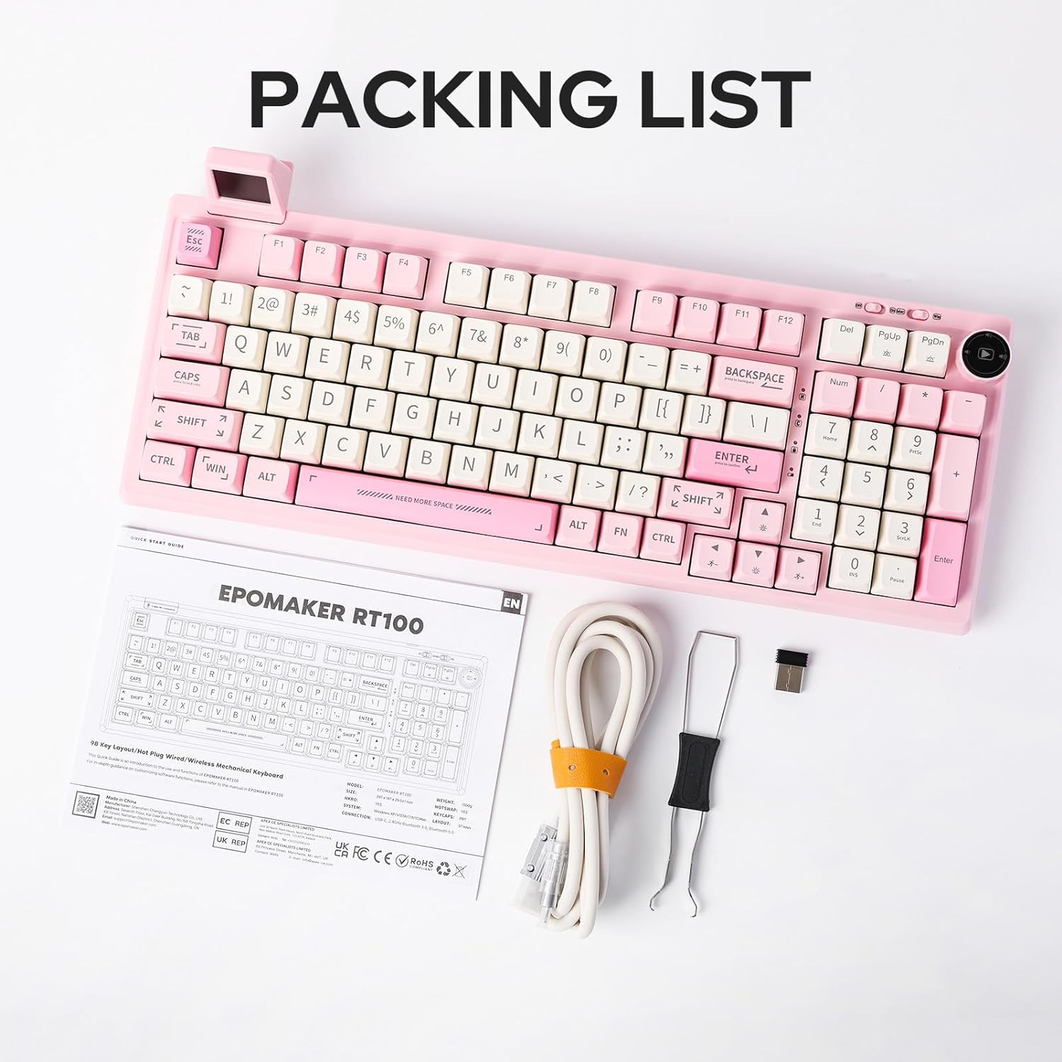 2.4G/USB-C Mechanical Keyboard with Customizable Display Screen - KeysCaps