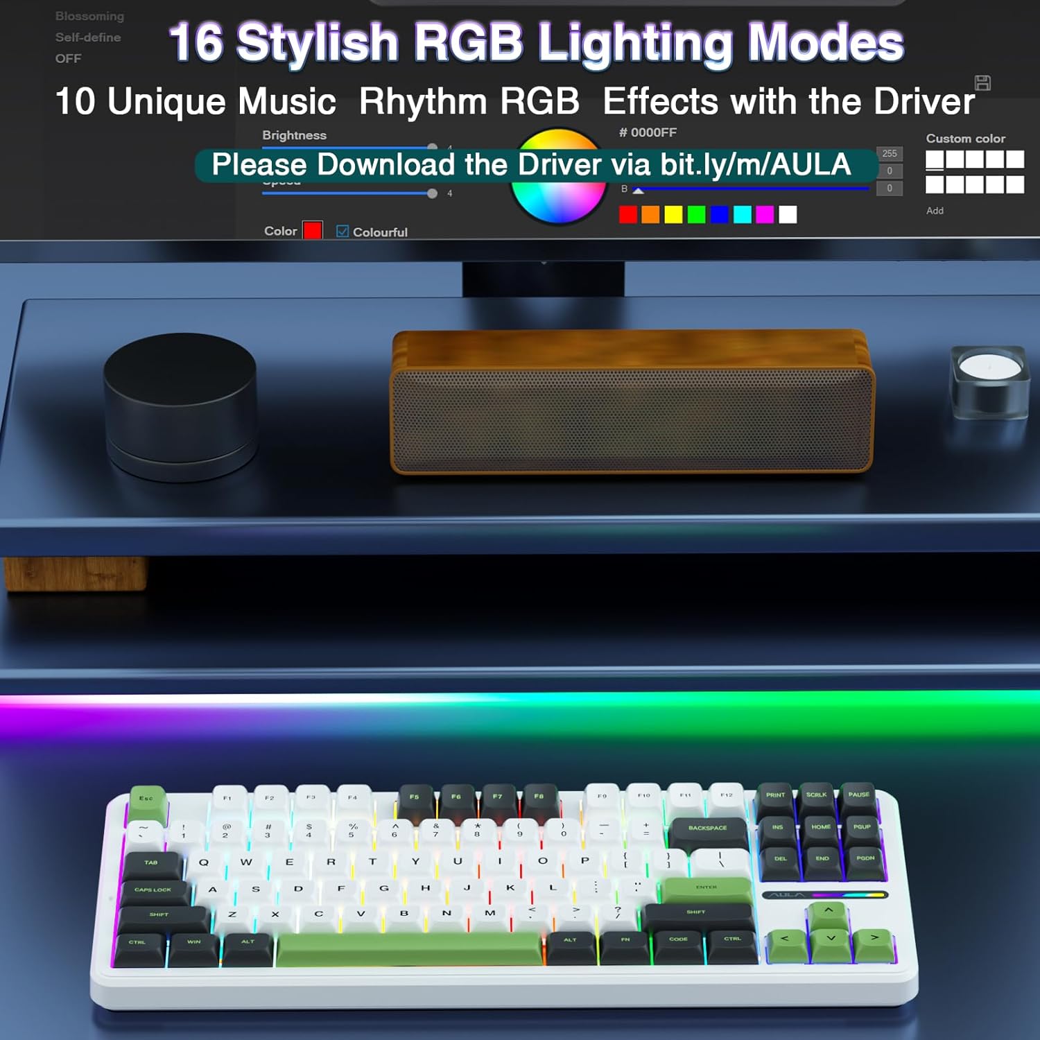 Wireless Custom Mechanical Gaming Keyboard Hot Swappable 2.4Ghz - KeysCaps