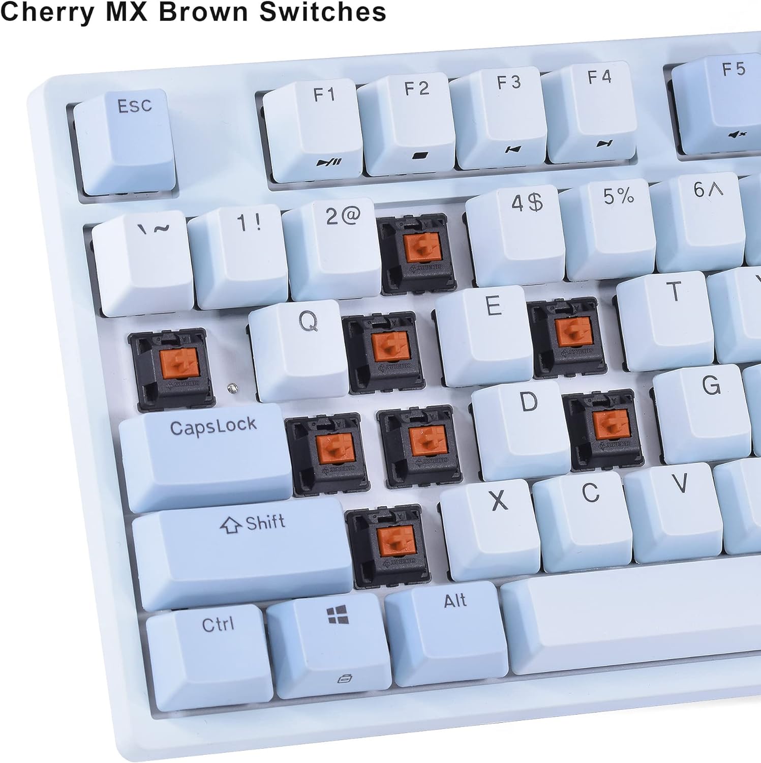 Wired Mechanical Gaming Keyboard - 87 Key - Double Shot PBT - KeysCaps