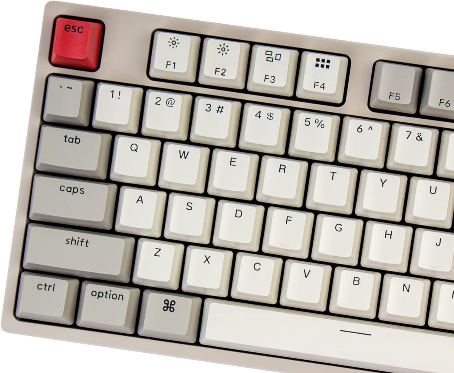 Teclado mecánico de tamaño completo en color retro: compatible con Mac Windows, 104 teclas, cable trenzado USB tipo C 